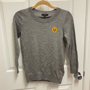 J. Crew Merino Wool Heart Eye Emoji Sweater